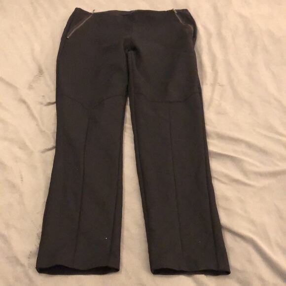 Harve Benard Black Stretch Woven Pants Woman Size 8 Pull On Casual Office - Picture 8 of 10